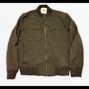 Zara Mens Bomber Double Pocket Jacket